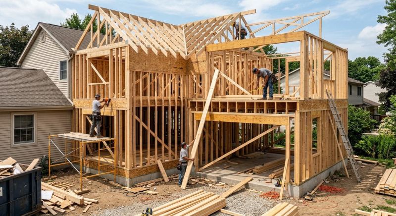 Home Addition Framing in Kansas City, KS