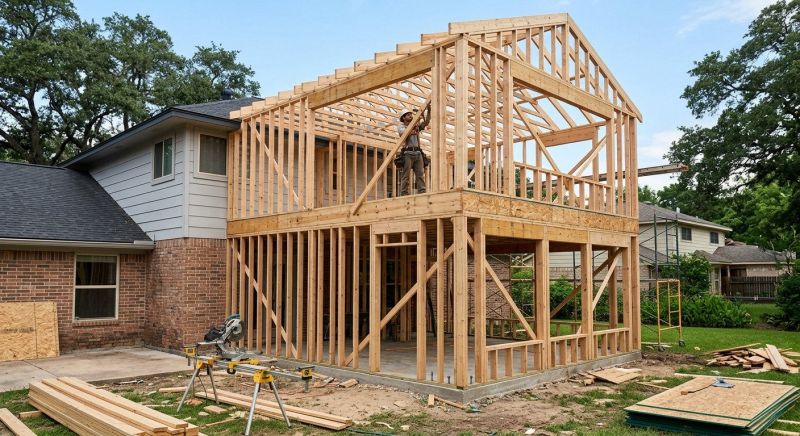 House Addition Framing in Wilmington, NC